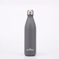 Thermos fles 750ml in grijze kleur, Ecofles, duurzame RVS waterfles met dubbelwandige isolatie